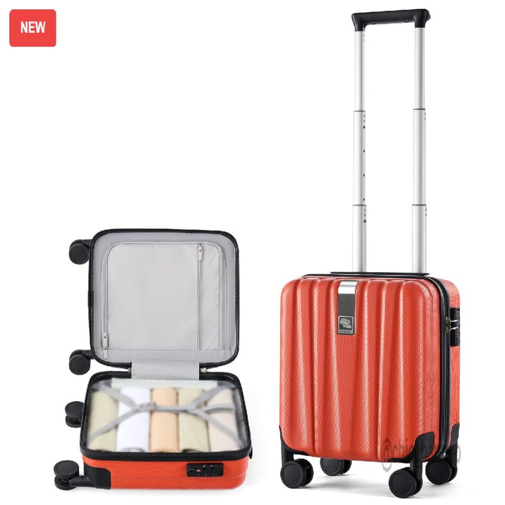14-Inch Underseat Carry-On Hard Shell Luggage With Spinner Wheels